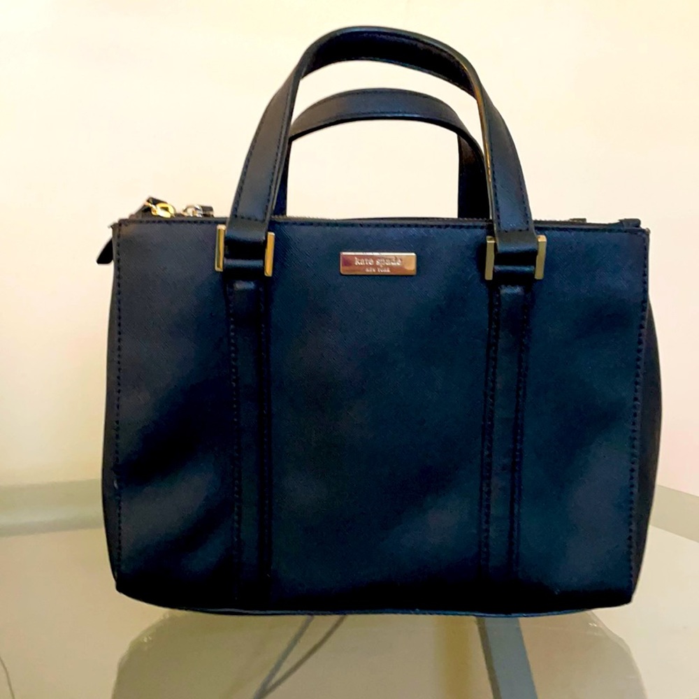 Kate Spade Satchel Black 11x8.5x5 Saffiano BLack